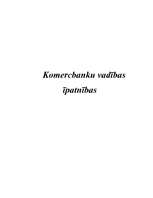 Referāts 'Komercbanku vadības īpatnības', 1.