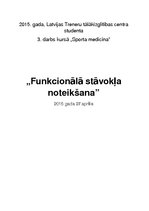 Prakses atskaite 'Funkcionālā stāvokļa noteikšana', 1.