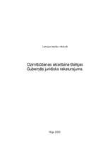 Referāts 'Dzimtbūšanas atcelšana Baltijas guberņās - juridisks raksturojums', 1.