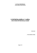 Referāts 'Uzņēmējdarbības vadība', 1.