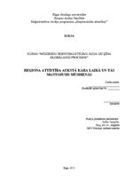 Eseja 'Reģiona attīstība aukstā kara laikā un tā mantojums mūsdienās', 1.