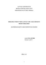 Referāts 'Reklāmas teksti "Bite Latvija" 2009.gada drukāto mediju reklāmās', 1.