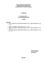 Konspekts 'Ievads komunikācijas teorijās', 1.