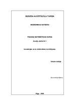 Konspekts 'Investīcijas un to efektivitātes novērtējums', 1.