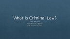 Prezentācija 'What is Criminal Law?', 1.