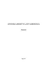 Referāts 'Autonomas „Budget” un „Avis” salīdzināšana', 1.