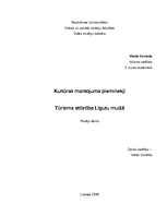 Referāts 'Kultūras mantojuma pieminekļi. Tūrisma attīstība Līgutu muižā', 1.