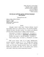 Konspekts 'Intervija par politisko partiju reklāmas kampaņas novērtējumu', 1.