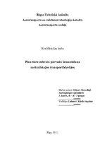 Referāts 'Planetāro zobratu pārvadu izmantošana mehāniskajos transportlīdzekļos', 1.