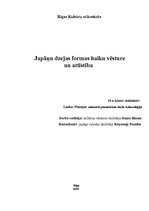 Referāts 'Japāņu dzejas formas haiku vēsture un attīstība', 1.
