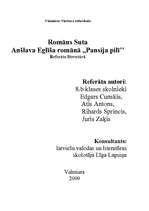 Referāts 'Romāns Suta Anšlava Eglīša romānā "Pansija pilī"', 1.