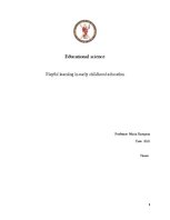 Referāts 'Playful Learning in Early Childhood Education', 1.