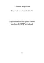 Biznesa plāns 'Uzņēmuma izveides plāns', 1.