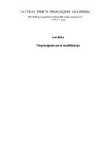 Konspekts 'Aerobika. Vingrinājums un tā modifikācija', 1.