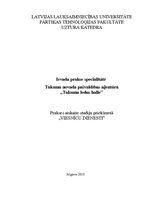 Prakses atskaite 'Prakse Tukuma novada pašvaldības aģentūrā "Tukuma ledus halle"', 1.