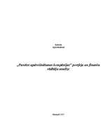 Referāts 'Parekss apdrošināšanas kompānijas portfeļa un finanšu rādītāju analīze', 1.