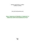 Referāts 'Personāla izvērtēšana uzņēmumā un personāla motivācijas iespējas Latvijā', 1.
