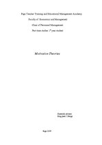 Referāts 'Motivation Theories', 1.
