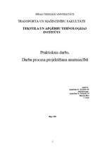 Referāts 'Darba procesa projektēšana amatniecībā', 1.