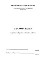 Diplomdarbs 'Adopcijas tiesiskais regulējums un ar to saistītās problēmas Latvijā', 5.