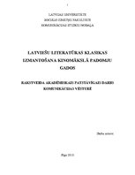 Referāts 'Latviešu literatūras klasikas izmantošana kinomākslā padomju gados', 1.