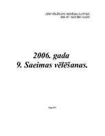 Referāts '2006.gada 9.Saeimas vēlēšanas', 1.