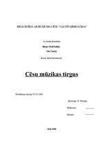Referāts 'Cēsu mūzikas tirgus', 1.