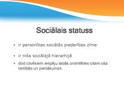 Prezentācija 'Personības sociālie statusi un lomas', 2.