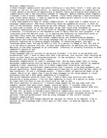 Eseja 'Personal Communications', 1.