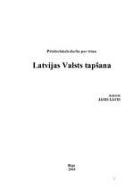 Referāts 'Latvijas Valsts tapšana', 1.