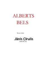 Referāts 'Alberts Bels', 1.