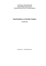 Referāts 'Ekonomiskā attīstība Čehijā', 1.