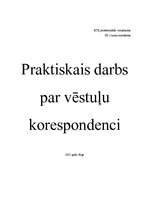 Konspekts 'Vēstuļu korespondence', 1.