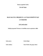 Diplomdarbs 'Rail Baltica projekts: Latvijas iedzīvotāju attieksme', 1.