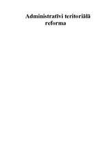 Referāts 'Administratīvi teritoriālā reforma', 1.