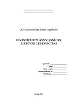 Biznesa plāns 'Investīciju plāns viesnīcas piebūves celtniecībai', 1.