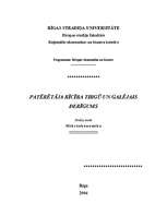 Konspekts 'Patērētāja rīcība tirgū un galējais derīgums', 1.