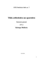 Referāts 'Tīklu arhitektūra un aparatūra', 1.