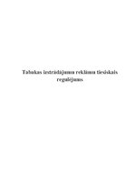 Referāts 'Tabakas izstrādājumu reklāmu tiesiskais regulējums', 1.