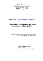 Referāts 'Priekšlikumi ekodizaina izstrādē mobilā telefona dzīves cikla beigu fāzē', 1.