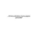 Referāts 'Tūrisma plānošana pagasta pašvaldībā', 1.