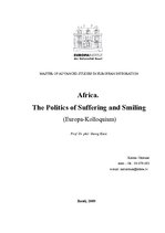 Eseja 'Africa. The Politics of Suffering and Smiling', 1.