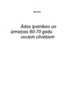 Referāts 'Ādas īpatnības un izmaiņas 60-70 gadu veciem cilvēkiem', 1.