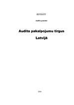 Referāts 'Audita pakalpojumu tirgus Latvijā', 1.