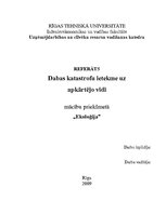 Referāts 'Dabas katastrofu ietekme uz apkārtējo vidi', 1.