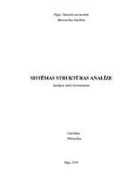 Konspekts 'Sistēmas struktūras analīze', 1.