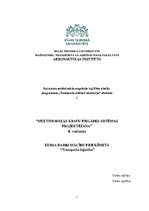 Biznesa plāns 'Loģistika. Multimodālās kravu piegādes sistēmas projektēšana', 1.