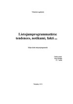 Eseja 'Lietojumprogrammatūra: tendences, notikumi, fakti', 1.