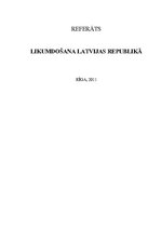 Referāts 'Likumdošana Latvijas Republikā', 1.