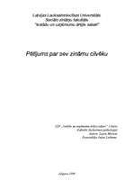 Referāts 'Pētījums par sev zināmu cilvēku', 1.